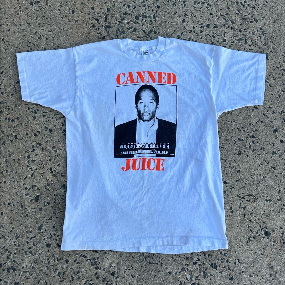 Vintage OJ Simpson CANNED
JUICE T Shirt Single Stitch Size XL
READ DESCRIPTION